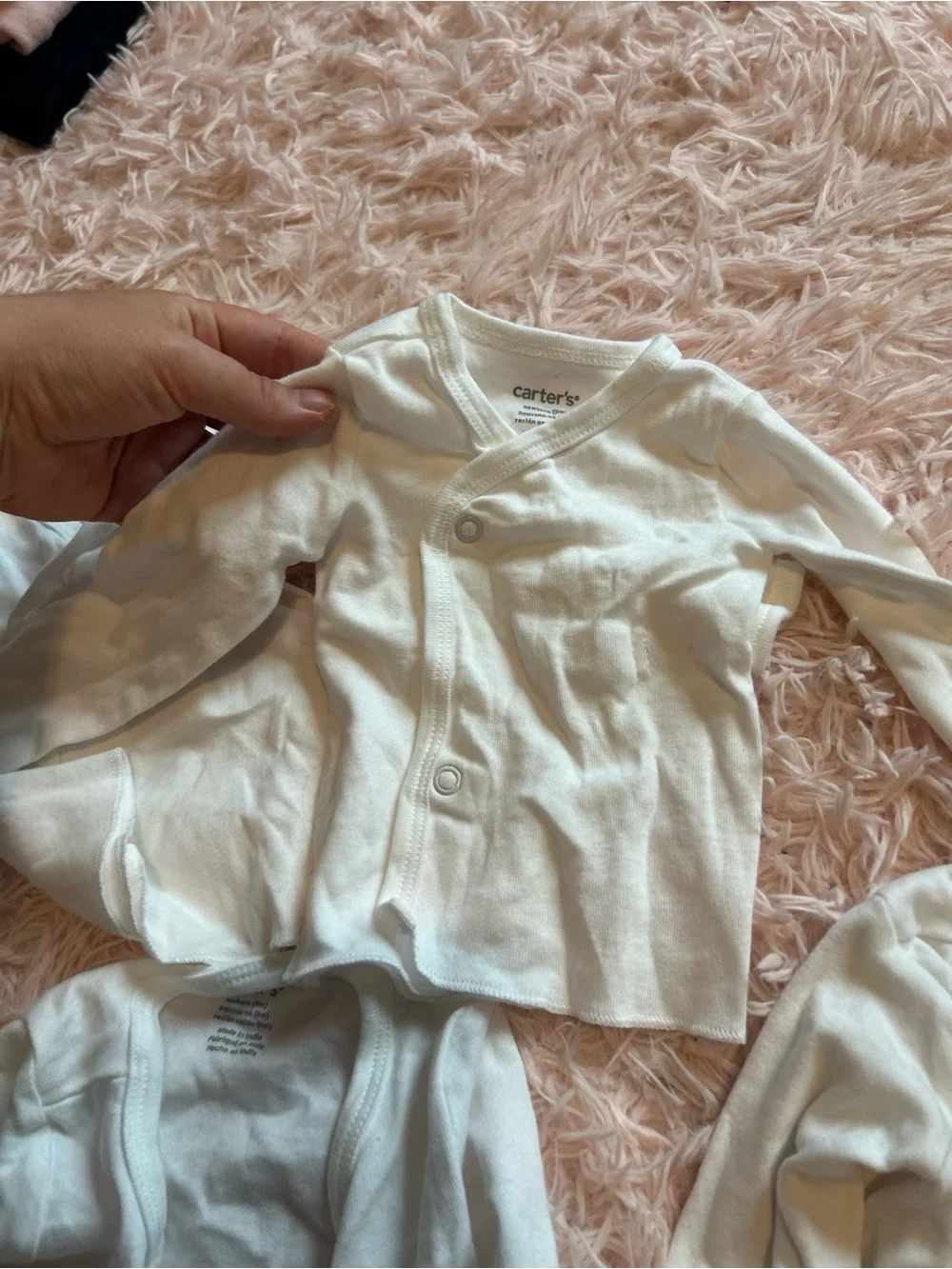 Newborn Longe sleeve shirt bundle w NV winter boots and pink pants